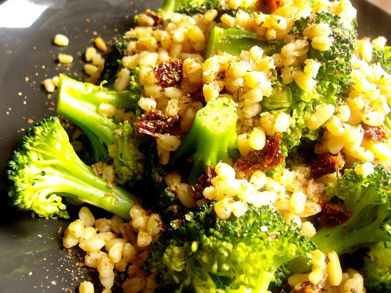 Wheat berries and purple sprouting Coleshill Organics Fruit and veg