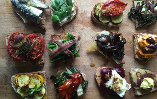 organic ingredients on toast