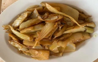 Bowl of braised fennel