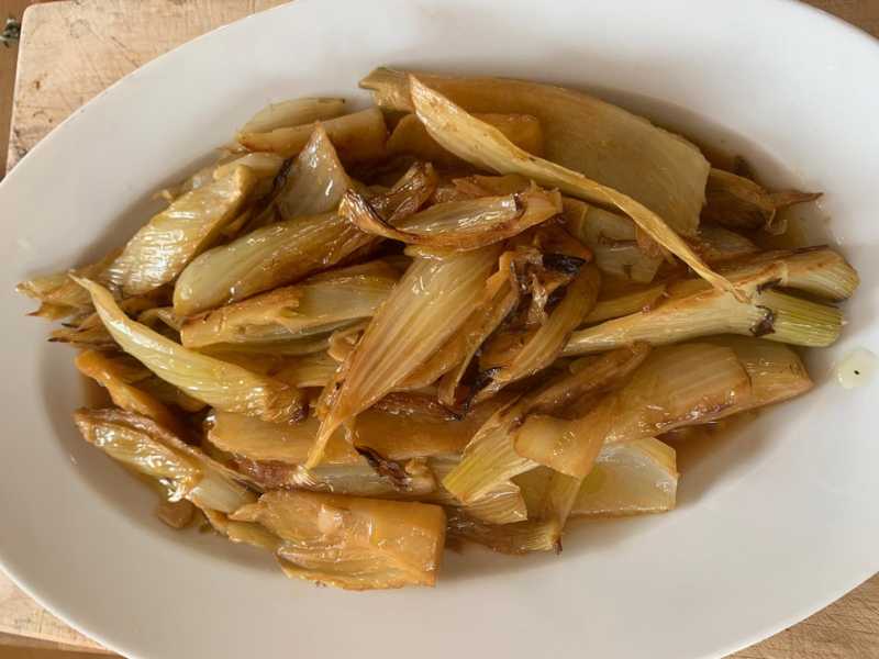 Bowl of braised fennel